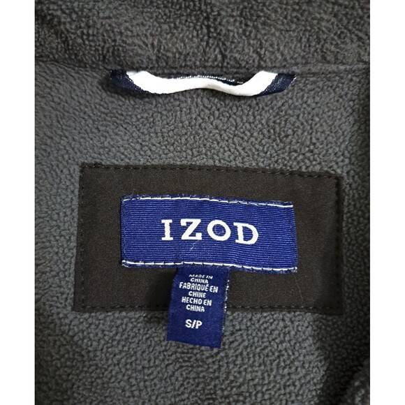 IZOD Men's Small Performance Soft Shell Full Zip Golf Jacket Coat Black - Picture 5 of 12